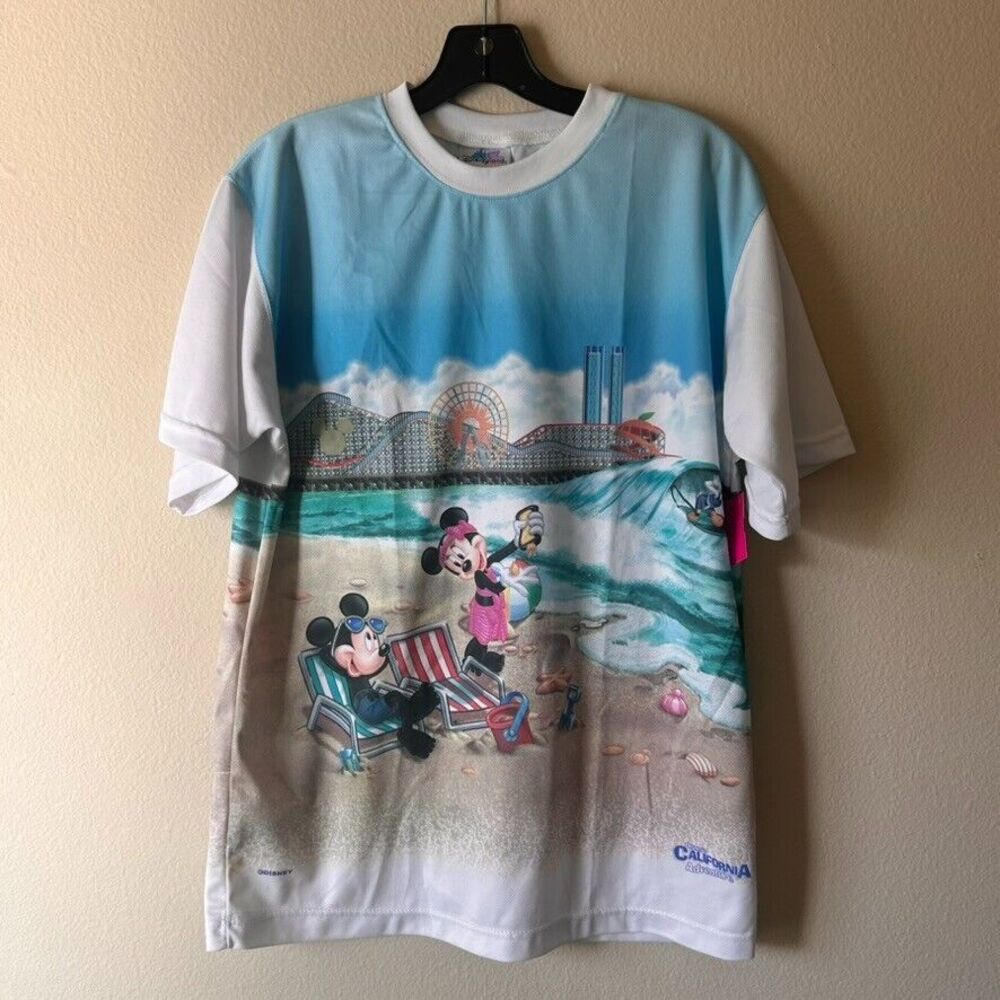 Vintage Disney Mickey Mouse All Over Print AOP California adventure Medium